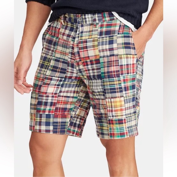 Polo Ralph Lauren Other - Polo Ralph Lauren Classic Fit Madras Patchwork Shorts Men’s 40